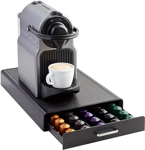 Uchwyty na kapsuły kawy |   Nespresso Originalline Kapsułki do Kawy z 1 Szufladą na Kapsułki, Pojemność 50 Kapsułek, Czarny Uchwyty na kapsuły kawy Uchwyty na kapsuły kawy